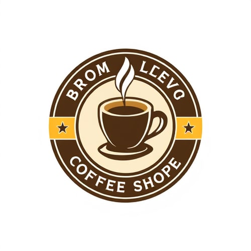 AI Design for coffee shop logo with coffee tin