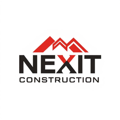 AI Design for NEXIT CONSTRUCTION LTD CIVIL WORK BUILDING AND CONSTRUCTION RELIABILITY AND EXCELLENCE RED AND WHITEMAKING A GOOD DESIGNS OR LOGOSomething is more unique