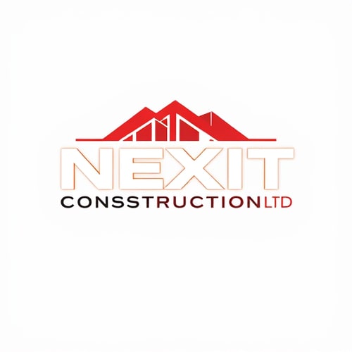 AI Design for NEXIT CONSTRUCTION LTD CIVIL WORK BUILDING AND CONSTRUCTION RELIABILITY AND EXCELLENCE RED AND WHITEMAKING A GOOD DESIGNS OR LOGO