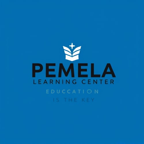 AI Design for PEMELA LEARNING CENTER EDUCATION IS THE KEY BLUE BLACK OR WHITE