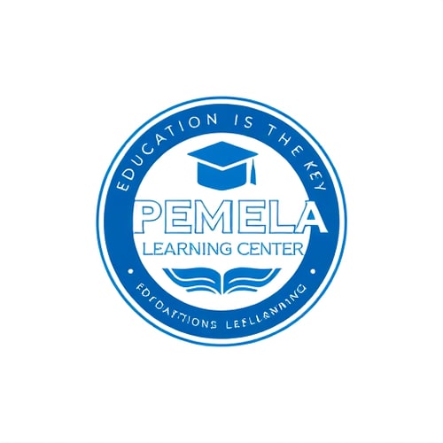 AI Design for PEMELA LEARNING CENTER EDUCATION IS THE KEY BLUE BLACK OR WHITE