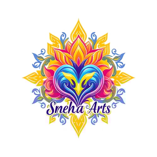 AI Design for give me professional logo for Sneha Arts. its used for professional drawing class . 4k resolution 2 color logo