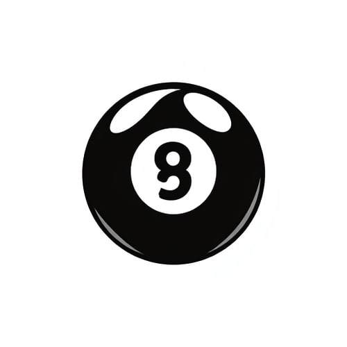 AI Design for Create an 8 ball pool logo but with a 9 inside make it useable for a clothing brand
