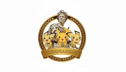 AI Design for Seamlessly blend and merge I want to create a logo for the "DUBENIASHOP" try to create something good