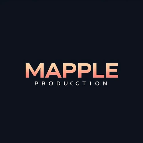 AI Design for CREATE A ANIMATED LOGO FOR MY PRODUCTION HOUSE NAME (MAPPLE PRODUCTION) MAKE IT CREATIVE AND ADD TRENDY EFFECT MAKE A 10 SEC INTRO VIDEO FOR IT MAKE IT CREATIVE