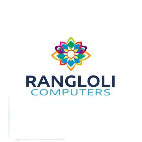 AI Design for design a logo for computer center named as rangoli computers. make sure to add colours in the logo