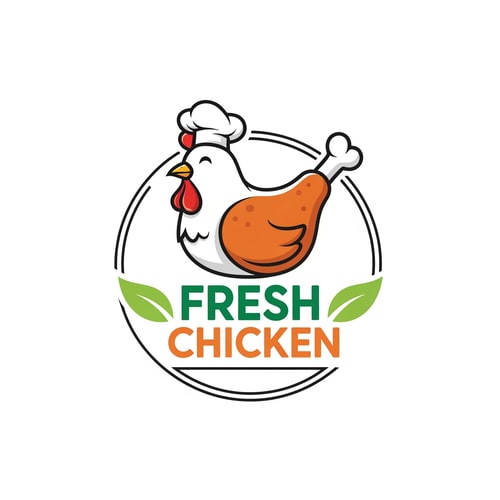 AI Design for fresh chicken shop logo