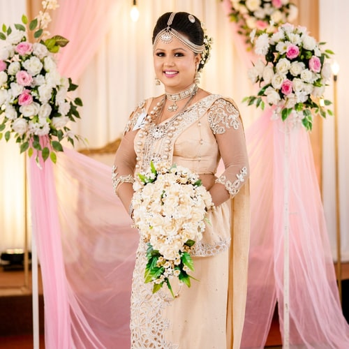 AI Design for beautiful bride poto