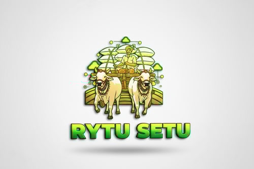 AI Design for I want to create a logo for an agritech app "RYTU SETU" indian based company.keeping the attached file in the front.help me to get a 3d logo with multicolor gradeits.green and gold themes