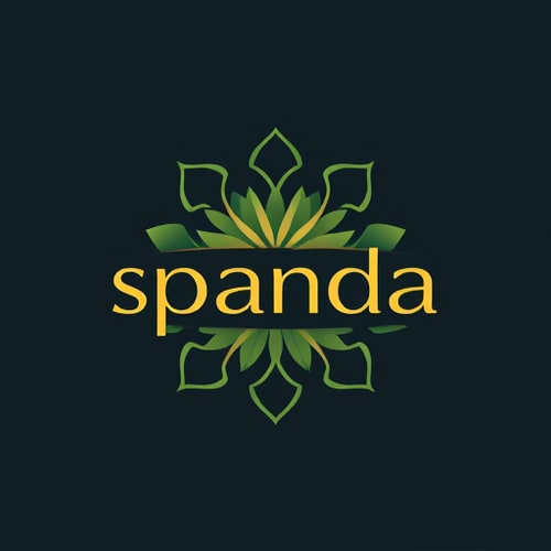 AI Design for create a logo. name:spanda harmony. spanda means creative vibration, devine pulsation. the source
