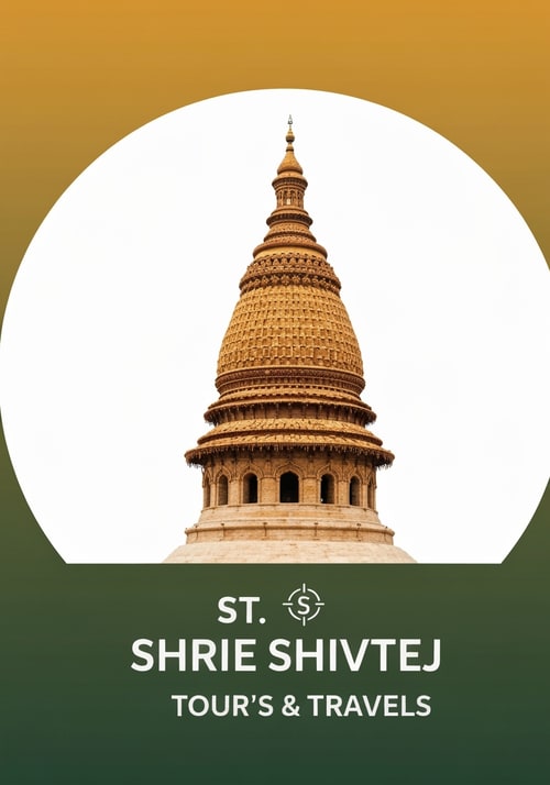AI Design for ST SHRI SHIVTEJ TOUR'S & TRAVELS ,round shape in text shree shivtej up side & tour's & travels dowun side