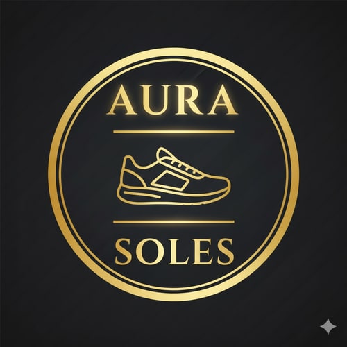 AI Design for mujhe ek company ka brand logo create karna is brand ka name Aura Soles ha jo ek Shoes brand ha