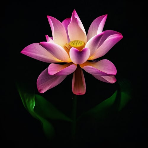 AI Design for Add more lotus flower details, and change poses of the bear.