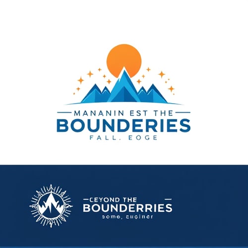 AI Design for beyond the bounderies' make a theme based logo