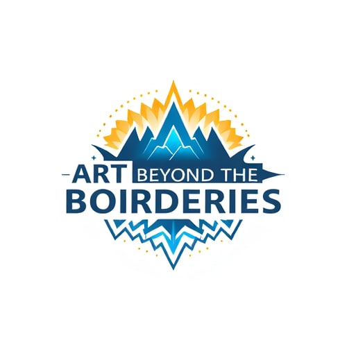 AI Design for 'art beyond the bounderies' make a theme based logo