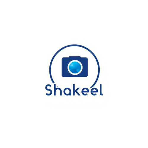 AI Design for Shakeel Studio & Mobile logo with camera icon fancy logo generate in circle
