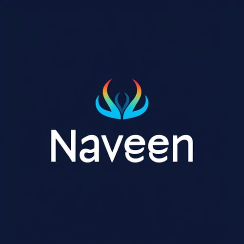 AI Design for create logo with the name naveen