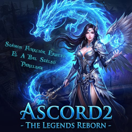 AI Design for Szerkszd át. Kép legyen valami + extra és más csaj legyen a képen. Az irás a képen legyen ugyan az csak szebb betütpiussal. Alulra legyen oda írva Ascord2 - The Legends Reborn -