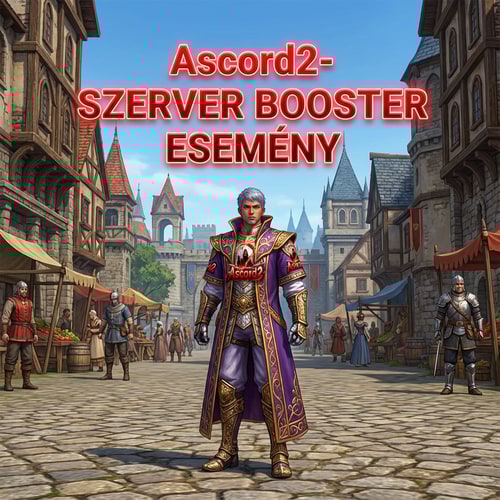 AI Design for Szerkeszd meg nekem jól. Legyen oda írva Ascord2- SZERVER BOOSTER ESEMÉNY. Legyen rajtam 1 szerver boosteres köntös és jó helyen játszódjon a kép