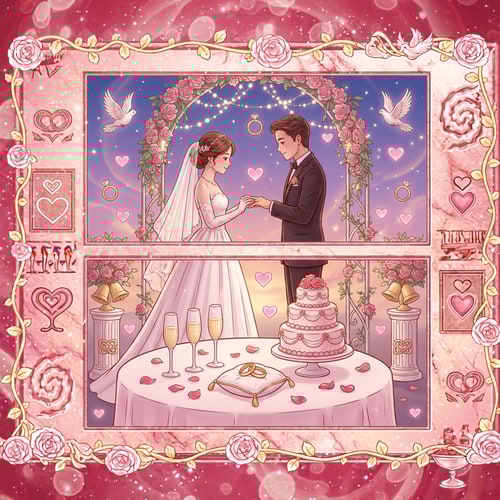 AI Design for Alakitsd át olyanra hogy jól nézzen ki használj szimbolumokat is egyes területekre stb. Tündér ábra helyett legyen esküvö ábra