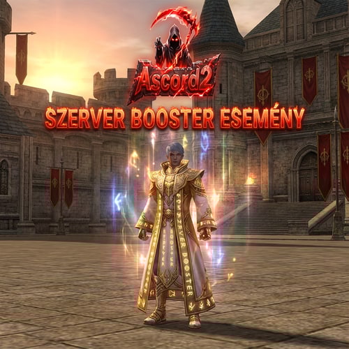 AI Design for Szerkeszd meg nekem jól. Legyen oda írva Ascord2- SZERVER BOOSTER ESEMÉNY. Legyen rajtam 1 szerver boosteres köntös és jó helyen játszódjon a kép