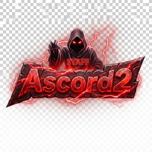 AI Design for Szerkeszd át. Ascord2 feliratra. phantom maradhat piros szemmel a kasza tünjön el. Illetve legyen körülöte piros villámok. Piros szín mardhat. illeve a phanom ruházatba gravirozd bele a STAFF szót. Villám csak a felirat és a kaszás körül legyen máshol ne legyen. STAFF felirat legyen Purosan a phantom közepém