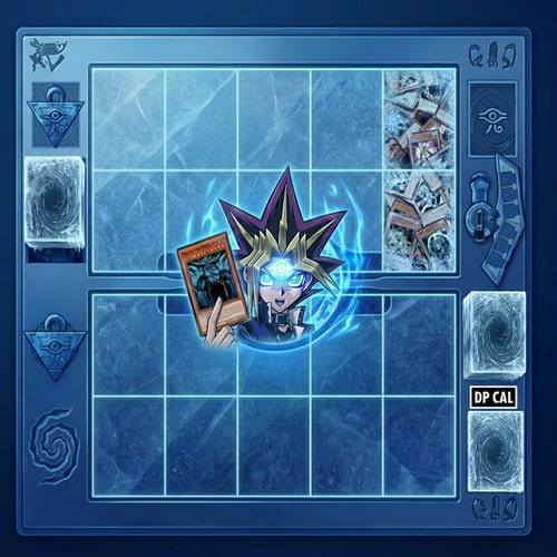 AI Design for Modosítsd úgy a hátteret hogy a kártya temető és a pakli teljesen helyükön legyenek