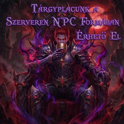 AI Design for Szerkszd át. Kép legyen valami+ extra legyen rajta 1 gonosz isten effektel piros szemmel üljön a trónon illetve Ascord2-es pohárból igya a vért Az irás a képen legyen ugyan az csak szebb betütpiussal.