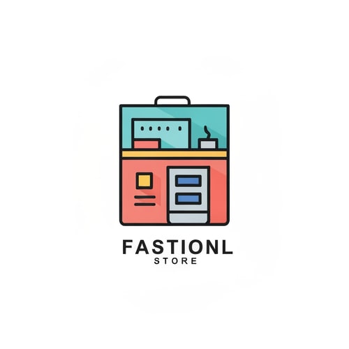 AI Design for Fastion store use icone logo colorfull