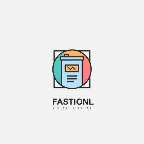 AI Design for Fastion store use icone logo colorfull
