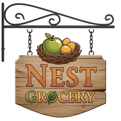 AI Design for Nest grocery logo