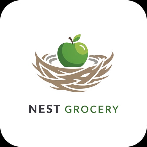 AI Design for Nest grocery logo icon