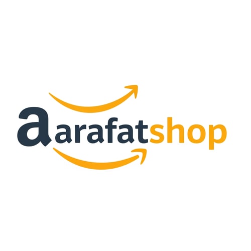 AI Design for arafatshop of ecommerce logo like a amazon unique