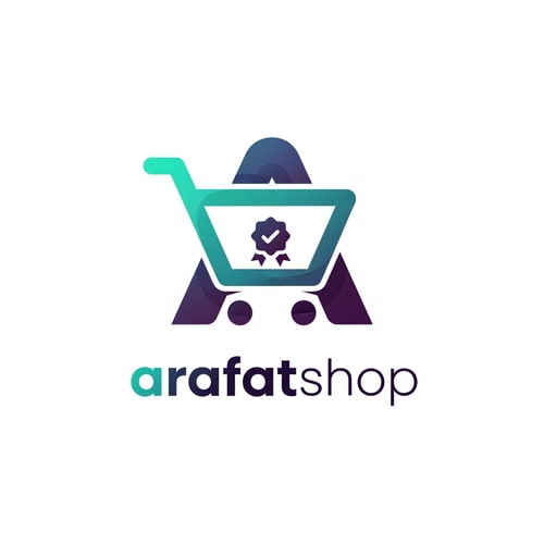 AI Design for arafatshop of ecommerce shopping logo in unique style & icone unique