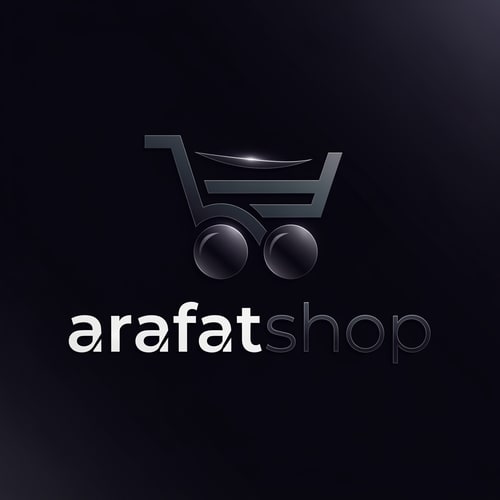 AI Design for arafatshop of ecommerce logo dark color