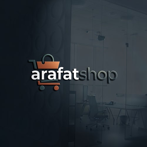 AI Design for arafatshop of ecommerce logo dark color