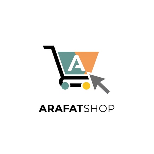 AI Design for arafatshop of ecommerce logo in new look deferent style use only icone