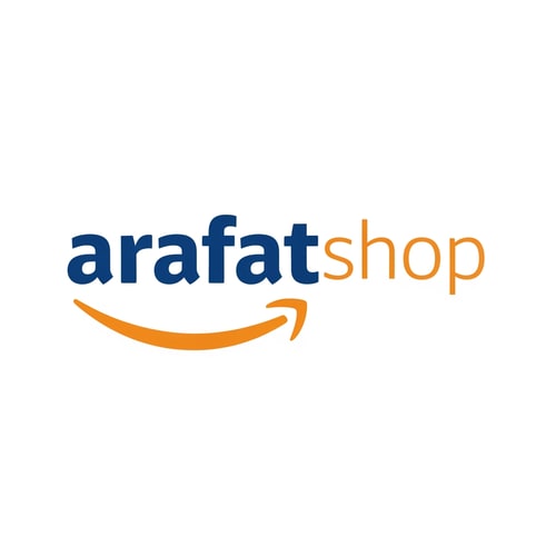 AI Design for arafatshop of ecommerce logo like a amazon unique