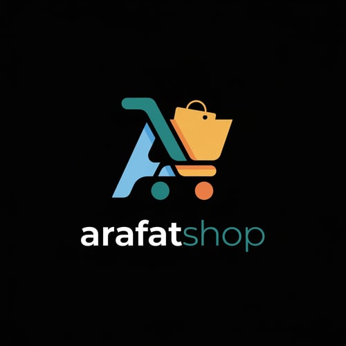 AI Design for arafatshop of ecommerce logo in new look deferent style use only icone