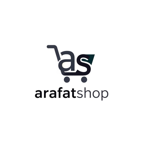 AI Design for arafatshop of ecommerce logo dark color