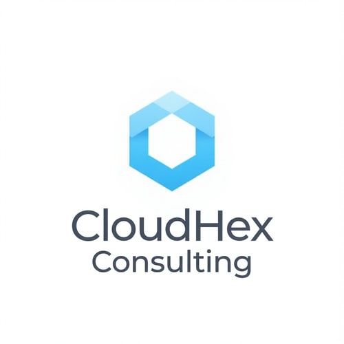 AI Design for Match the style of the reference image and create: cloudhexconsulting logo