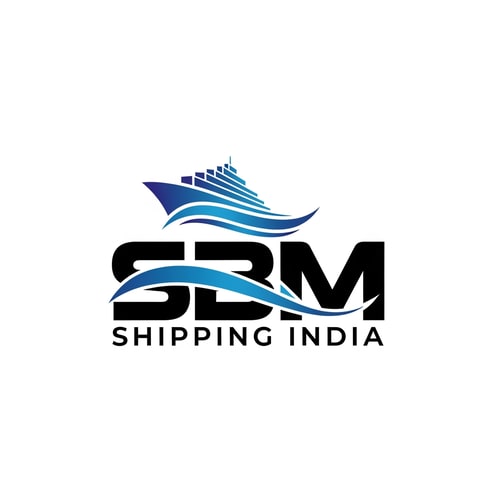 AI Design for SBM shipping india of logo color  blue and black new look