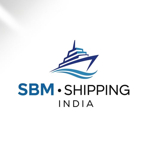 AI Design for SBM shipping india of logo color  blue and black new look