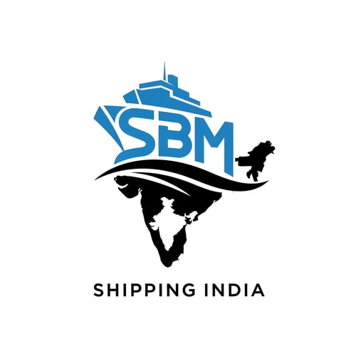 AI Design for SBM of logo blue and black icon use shipping india