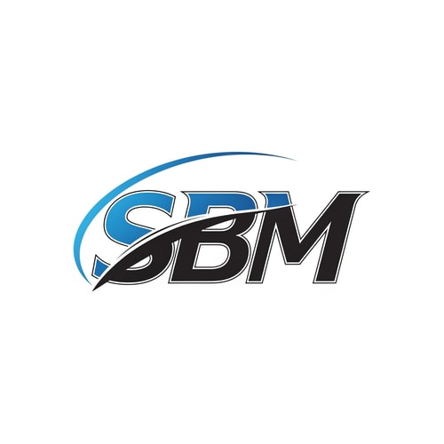 AI Design for SBM of logo blue and black in new style
