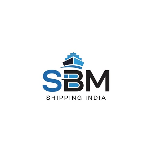 AI Design for SBM of logo blue and black icon use shipping india