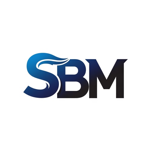 AI Design for SBM of logo blue and black in unique