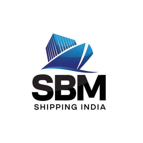 AI Design for SBM of logo blue and black in unique shipping india