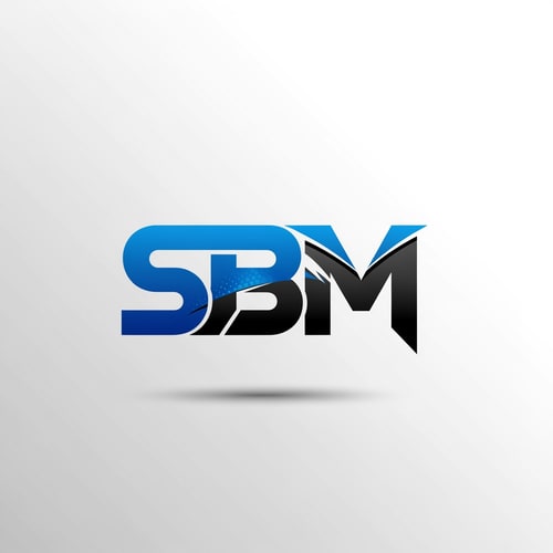 AI Design for SBM of logo blue and black in new style