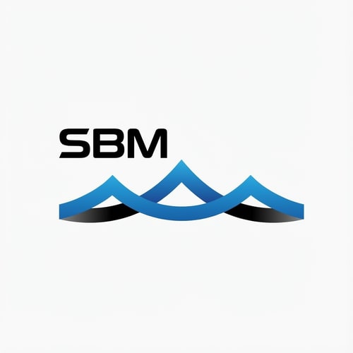 AI Design for SBM of logo blue and black like